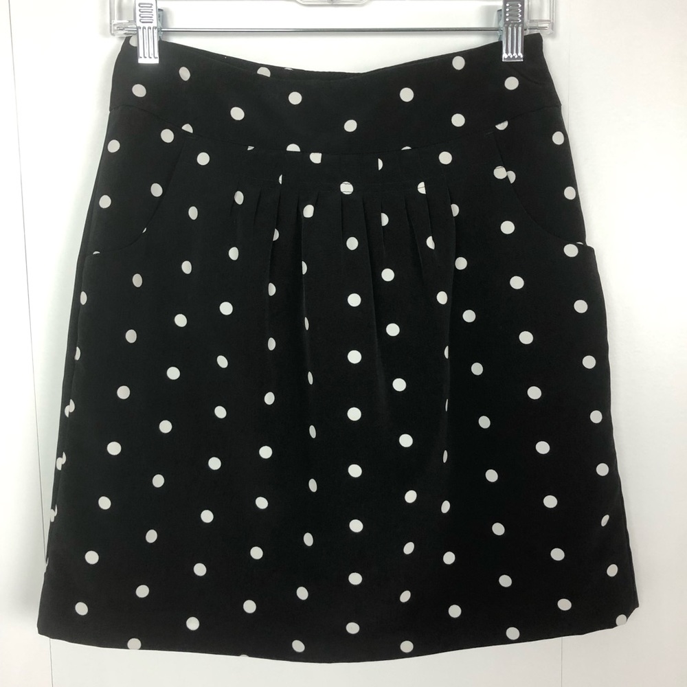 BLACK & WHITE Polka Dot Skirt Size 4 Petite